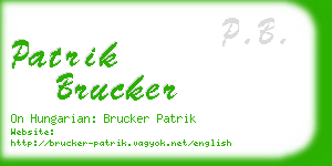 patrik brucker business card